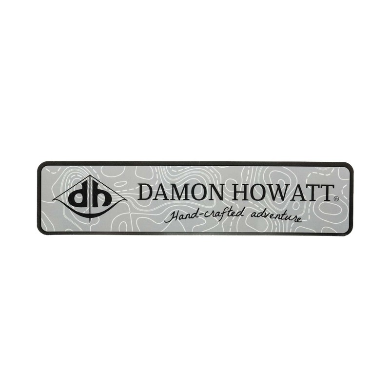 4-Pack Damon Howatt with DH Logo (1.5" x 6.75" Rectangle) Topographic Gloss Vinyl Stickers